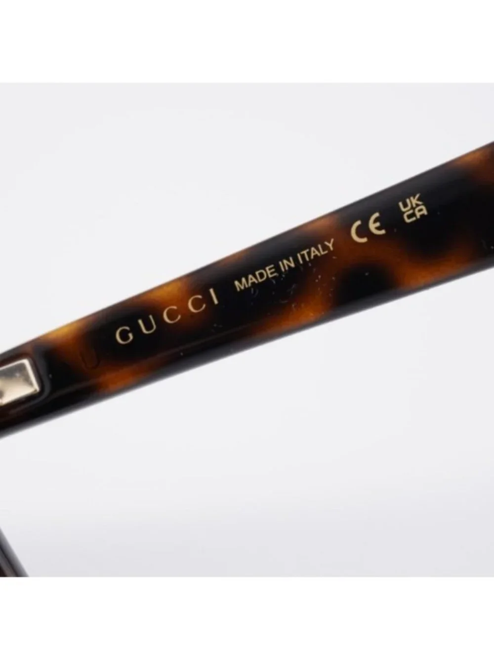 Gucci GG1540S 002 Sunglasses Havana Square Frame, Green Lenses